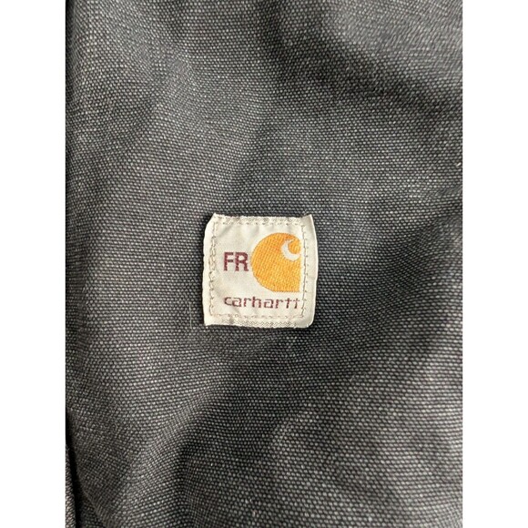 Carhartt FR Jacket Mens Size 3XL Black 101621 Hooded Workwear Quilt Lined - Picture 2 of 15
